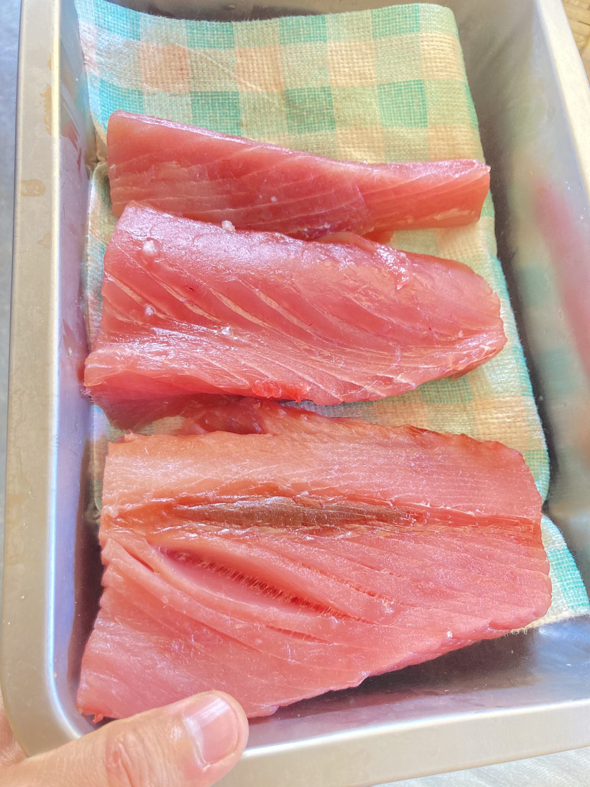 Fresh whole tuna fillets prepared at CintaDamai