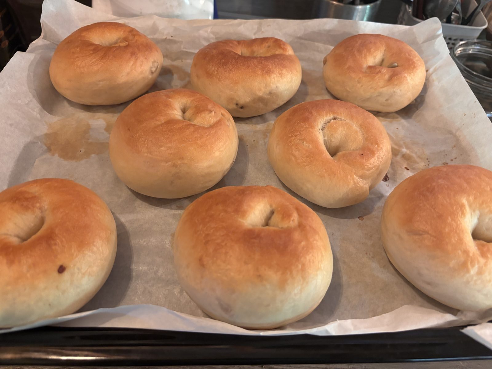 Homemade bagels baked fresh at CintaDamai